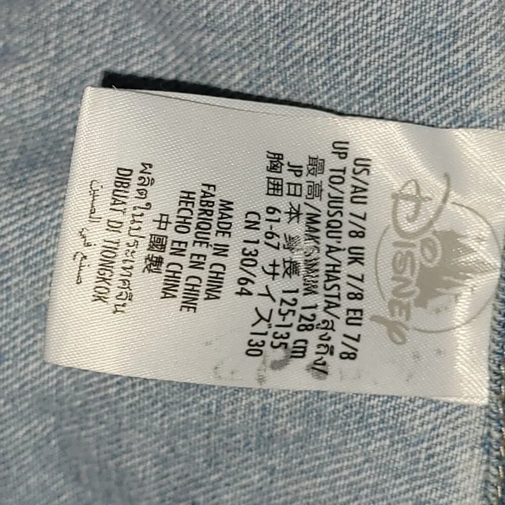 Disney US Girls Jean Denim Jacket Magic Kingdom Castle Flounder - Picture 11 of 13